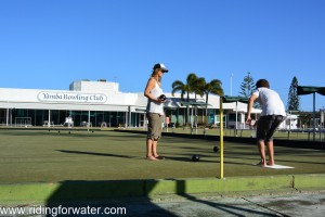 Pas facile de viser quand les boules ne sont pas rondes, mais que de rires!!